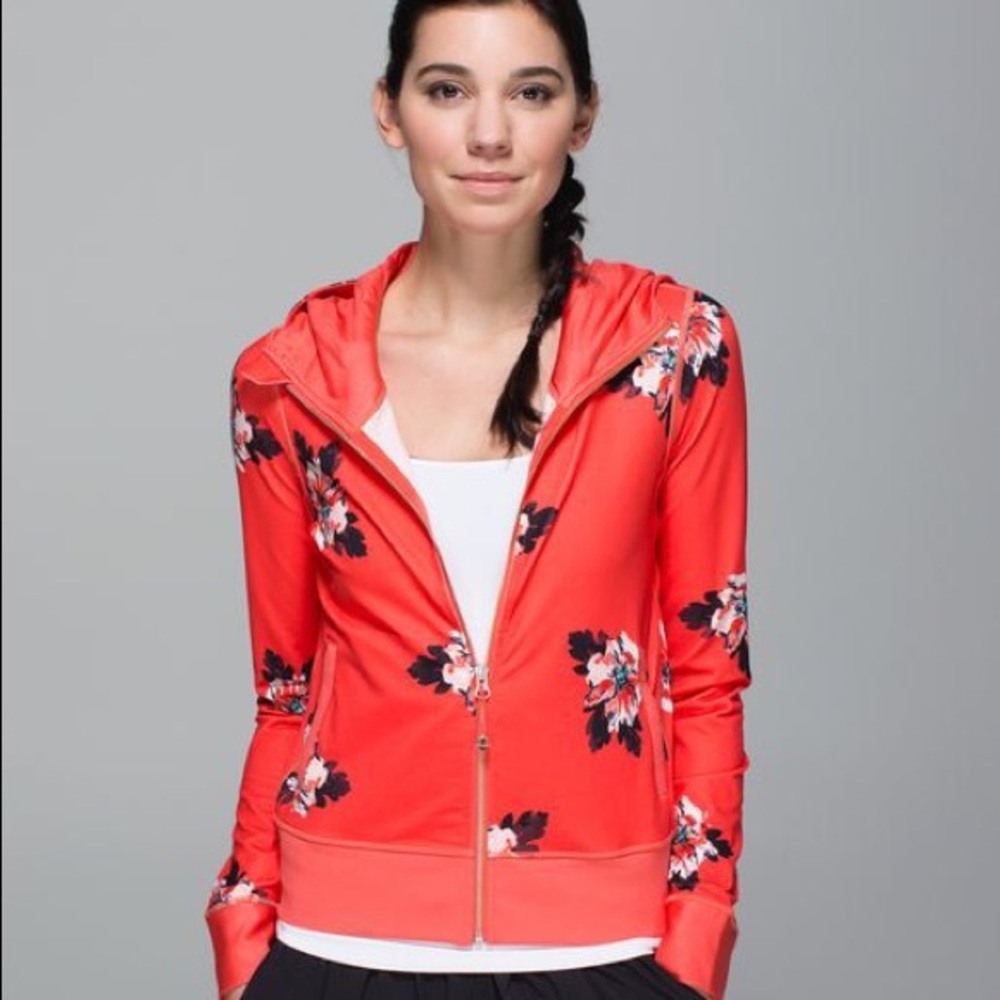 Lululemon Namaskar Hoodie Atomic Flower Pink Red 2